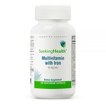 Seeking Health 철분이 함유된 멀티비타민 킬레이트 철 45mg 활성 비타민