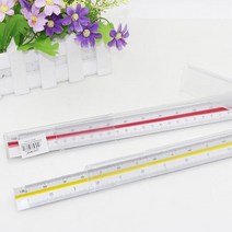 저배율삼각스케일자 제도도면눈금자 도면그리기 건축 인테리어 지도 척도 눈금 플라스틱 설계, 단일옵션