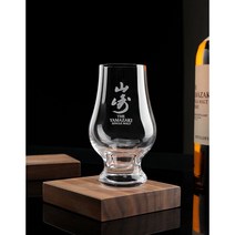YAMAZAKI 싱글몰트 ISO 표준 테이스팅 크리스탈 글라스, YAMAZAKI 잔 1개 X 나무받침 1개 세트