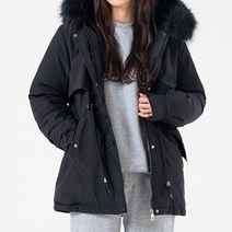 여자 후드 패딩 베이지 점퍼 자켓 겨울 하프 46R 여성 야상 패션 올 유행