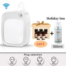 전자 방향제 디퓨저 가정용 에센셜 오일 커버리지 500 와이파이 제어 무소음 룸 향기 기계 샘플 선물, 12.White Holiday Inn  AU