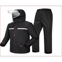 배달 비옷 상하의세트 등산 낚시 우비 완벽방수 옐로우, 2XL, 블랙