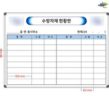 수방자재현황판 자재현황판 700x500 자재관리보드 품목관리판 주문제작 화이트보드 도안칠판추천, 자석형