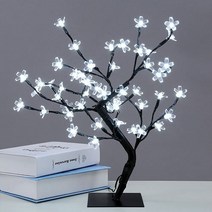 뱅커스램프 엔틱 스탠드 벚꽃 나무 가지 크리스탈 조명 테이블 램프 침실 파티 웨딩 실내 홈 크리스마스, 02