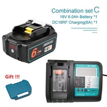 보쉬배터리 보쉬충전기 Yakee 충전식 리튬 이온 전동 공구 BL1850 BL1860B LXT 400 18V 9A 18650, 4.18 볼트 - 18VRF-6000