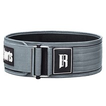 RIM Sports 빠른 잠금 웨이트 리프팅 벨트, GRAY, MEDIUM