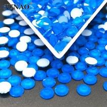 유리 시트지 스티커 필름 네온 옐로우 크리스탈 라인 석 플랫 다시 라운드 스톤 네일 아트 스트 라스, 없음, Neon Blue+SS20 1440Pcs