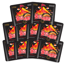 붉닭비빔밥 라면애밥 10개 묶음 전투식량 등산 캠핑 식품 군대 도시락 즉석밥 라면 낚시 라면밥 간편식품, 107g