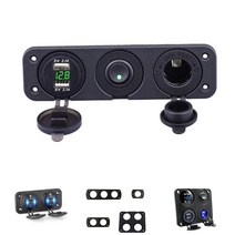 볼트 매립형 DIY 시거잭 USB 스위치 소켓 차박 캠핑, 4-브라켓-4구