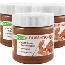 프루사노 Frusano Chocolate spread 독일 너트 누가 크림 초콜릿 스프레드 200g, 4팩