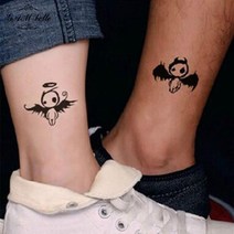 바디페인팅물감 할로윈행사 핸드페인팅 귀여운 천사와 악마 요정 문신 스티커 롱래스팅 방수 현실적인