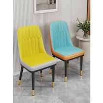 본톤 접이식 식탁 식당 의자 홈 미니멀 식탁과 앉아있는 편안한 레스토랑, [23] 팔걸이와 블랙 골드 다리가 있는 블랙 페이스