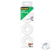 VEDANA 스카치매직테이프리필 18MM 3개 흰테이프 스티커테이프 반투명테이프