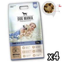 전연령 애견 장건강관리용 사료 5kg x4 고단백사료 셰퍼드 도베르만 말티즈