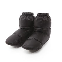 백패킹 캠핑용 다운부티 다운 충전재 방한 텐트슈즈, L, 검정