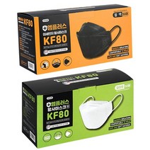 엠플러스 KF80 마스크 개별포장 대형 블랙 화이트, KF80블랙 1매입x50, 1개