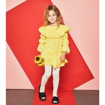 [리틀스텔라] (FSNFCOV911M) 이월 라운드 러플 셔링 원피스