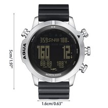 프리다이빙컴퓨터 다이버컴퓨터 다이버시계 Aqua전문 스쿠버 다이빙 NDL 100m 방수 남자 고도계 기압계 나침반 CR2450 배터리