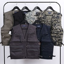 스타일도사 춘추 작업조끼 배달 근무복 작업복 아웃도어 등산 낚시조끼 단체 유니폼 택배 포켓 주머니 라이더조끼, L(95), 디지털그레이