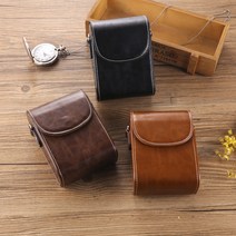 컴팩트 카메라 가죽 케이스 리코GR3X/소니ZV1/소니RX100M7/캐논G7XM3 파우치, S - 블랙 [316]