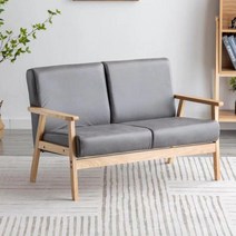 엔틱 소파 가죽 레트로 천연 고풍 넓은 홈쇼핑 거실 북유럽 명품 통가죽, 싱글(높이44CM), 원목색-다크그레이