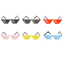 픽셀선글라스 인싸선글라스 모자이크 떠그라이프 8비트 체육대회 인싸 안경, 레드 픽셀 선글라스