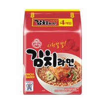 오뚜기 김치라면 멀티팩(4입) X 2개 (총 8봉) 맛있는 봉지 라면 즉석 한끼 간식 밥 건면 점심 박스 면 종류 가격 차박 음식 여행 캠핑 야식, 오뚜기 김치라면 멀티팩(4입) X 2개  (총 8봉)