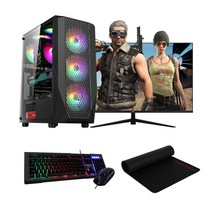 배틀그라운드 오버워치 롤 고사양 조립 PC 컴퓨터 데스크탑 인텔 i5-10400F 16GB 240GB GTX1660 Super 27인치 32인치 모니터, 02. 27인치 세트