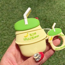 에어팟 케이스 개구리그린 이어폰 파우치, 선인장하트핑크