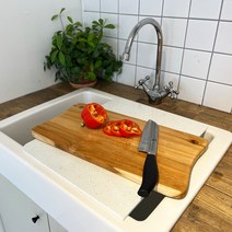 HomeToDo COVA 다용도 인조대리석 주방 보조조리대 2SIZE, 화이트 L