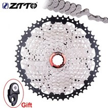 자전거 프리휠 ztto 10 speed 11-50t 카세트 10s freewheel for 10speed hg hub mtb 산악 체인 spocket parts k7 xt xo, 10s 50t 및 체인