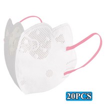 새로운 고양이 3D 얼굴 마스크 성인 여성 만화 인쇄 3 레이어 필터 패브릭 귀여운 카와이 입 마스크 색상 통기성 일회용, 05 Pink-20PCS