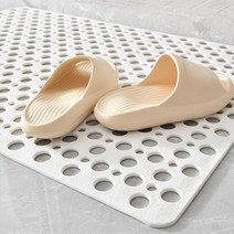 오산다 미끄럼방지 욕실매트, 화이트, 1개