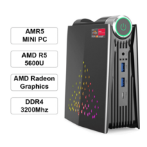 미니PC 데스크탑 Chatreey 미니 PC 게임용 라이젠 7 R9 와이파이 6, 없음, 50.R5 5600U DDR4 - 16G RAM 512