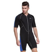 남자 여자 다이빙슈트 가성비 2mm 반팔 잠수복 서핑슈트 웻슈트, 1105 블랙블루 남성용, L