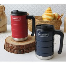 뚜껑텀블러 보냉병 보틀 손잡이 텀블러 선물용텀블러, 500ml, 블루블랙