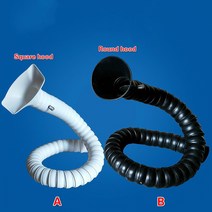 흄후드 50mm POM 납땜용 유연한 연기 인공 호흡기 파이프 추출기 용접 암 사각형 원형 후드 포함, 02 Black_03 2m