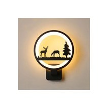 모던한 크리에이티브한 15W LED 벽 램프 침실 조명 실내 거실 식당 복도 장식, 2 deers-1, CHINA, 15W + Warm White (2700-3500K)+