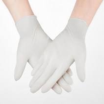 절연 장갑 다이아텍스 협착 방지 메가그립 자상 방지 방화 방검 반코팅 재전 손가락 내화학 방열 티그 공업용 고무 작업용 알곤 니트릴 합성 블루 100pcs 식품 등급 90, 화이트 100개, 사이즈 S