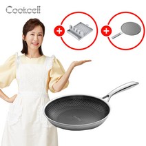 전인화 쿡셀 후라이팬 더블코팅 블랙큐브 IH 스테인레스 인덕션 후라이팬 (사은품증정), 24cm(기름막이 사은품증정)