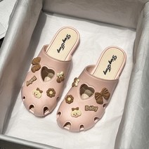 여성젤리슈즈 발가락을 감싸는 슬리퍼 미끄럼 방지 밑창 외부 착용 여름 신발 패션 여성 샌들