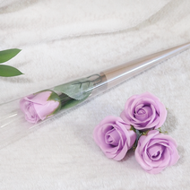 Gflower 비누장미 1송이 개별포장, 연보라