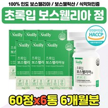 보스 웰릭산 웰리아 고농축 40대 50대 엄마 중년 여성 보스윌아 인도산 식약청 인증 제품 아빠 직장인 어른 푸른 홍합 보스웰리라 교수님 선생님 퇴직 선물 추천 보스윌니아 가루 정, 100% 인도 보스웰리아 x6통