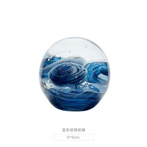 크리스탈장식품 HUBSCH 덴마크 탁상 팬시 있는 문서 책장 책상책꽂이 블루 수반 선물 4074710185, 글을 쓰다 (9*9cm )