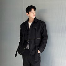 봄신상 지퍼탈부착투루즈핏점퍼점퍼투톤W
