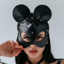 동물 가면 마스크 여성 가죽 Bdsm 도구 동물의 귀 스타일 술 펑크 액세서리 나이트 클럽 밸리 댄스 Masque 성인 틱, 03 Style 6