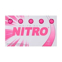 Nitro 니트로 피크 골프공 15PK 레벨 화이트 아웃 70 압축 고속 핫 코어 USGA 총 15개 핑크, Pink
