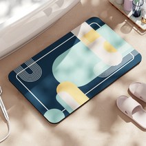 태영스토어 빨아쓰는 4세대 규조토 욕실 발매트, 블루
