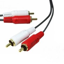 COMS RCA 2선 MM 아날로그 티비 스피커 오디오 앰프 우퍼 연결케이블, 3M, 2RCA-M