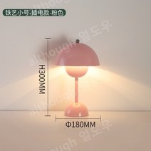 밝기조절스탠드 덴마크디자인테이블램프 북유럽풍 책상스탠드조명, 핑크 중